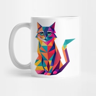 Cat Cute Geometric Mug